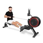 JLL® Ventus 2 Air Resistance Home Rowing Machine, 2024 Model, Fitness Cardio Workout with 8 Levels of Magnetic Resistance, Advanced Driving Belt System, Super Smooth Slideway, 12-Month Warranty