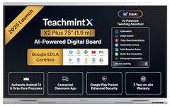Teachmint X - Digital Board for Teaching 75 Inch (1.9m) | Google EDLA Certified | X2 Plus Interactive Whiteboard Android 14 | 8GB, 128 GB| Octa-Core | for Schools, Colleges & Coaching