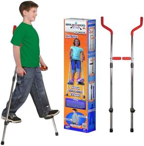 Geospace Original Walkaroo JR. Aluminum Lightweight Stilts with Ergonomic Design for Kids Outdoor/Indoor Active Play and Exercise (110 Lbs Max Weight)