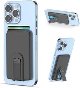 SHANSHUI Phone Card Holder, Ultra Slim Phone Wallet Stand Silicone Sticky Business Credit Card ID Holder for Back of Phone Compatible with iPhone & Most Smartphones - Black, Black, Phone Wallet