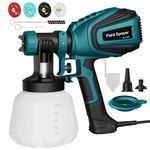 Paint Sprayer, 700W HVLP Electric Spray Gun, 1200ML Container, 1000 Ml/Min with Cleaning & Blowing Joints, 4 Nozzles & 3 Patterns, Adjustable Flow, for Home, Furniture, Walls & Fence, etc.