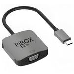 pibox India, USB C to VGA Adapter, USB Type C to VGA Adapter Cable for MacBook Pro 2018/2017, iPad Pro/MacBook Air 2018, Chromebook, Surface Book 2/Go, Samsung S8/S9/Plus, More (Platinum Grey)