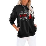 Fuyxxmer Womens Christmas Sweatshirt Christmas Trees It's The Most Wonderful Time of The Year Graphic Print Xmas Gift Blouse Tops