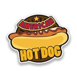 2 x 10cm/100mm American Hotdogs Vinyl Sticker Food Takeaway #7157