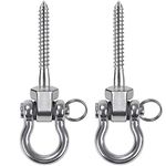 BeneLabel Swing Ceiling Mount Hammock Bolts, Swing Bolts Heavy Duty 2Pcs Antirust Stainless Steel 304 Screw Bracket Heavy Duty Swing Hanger 800KG Capacity, Playground Yoga Hammock Chair Sandbag