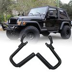 ROOCKHITCB Steel Front Grab Handles Bars Fit for 1997-2006 Jeep Wrangler TJ,97-06 Jeep Wrangler TJ/TJU Grab Handles Accessories,Super Duty Grab Handles Bar,Black