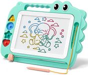 SGILE Toys for Kids, Magnetic Drawing Board for Early Learning, Color Erasable Doodle Writing Pad Gift for Baby Girls Boys, Painting Sketch Pad with Four Stamps for 3 4 5 Year Old Toddlers, Green