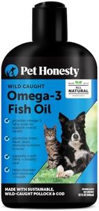 Pet Honesty Omega-3 Fish Oil for Dogs and Cats (32oz) - Better Than Salmon Oil for Dogs - Skin and Coat Supplement - EPA + DHA Fatty Acids - Supports Shedding, Skin, Immunity, Joint, Brain & Heart