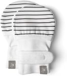 goumikids 0-3m Stripe Gray Mitts
