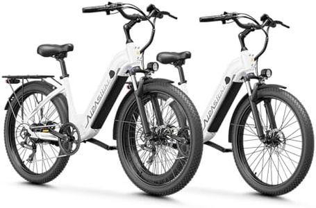 Aipas C1 Max Electric Bike for Adults Commuter, 85 Miles Long Range Ebike with 1100W Peak Motor, 24" All Terrain Electric Bicycle with 48V Removable Battery, Adjustable Suspension, 500LB Capacity