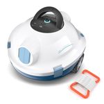 OUCAXIA Cordless Robotic Pool Cleaner Robot, Pool Vacuum Robot with Two Suction Inlets Design, Lasts 90 Mins, Pool Robot Vacuum for Inground & Above Ground Flat Pools up to 1000 Sq.Ft, Self-Parking