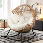 Vongrasig Wicker Rocking Egg Chair 