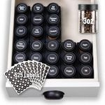 AllSpice InDrawer Spice Rack (24 7.6 cm Jars with Labels)