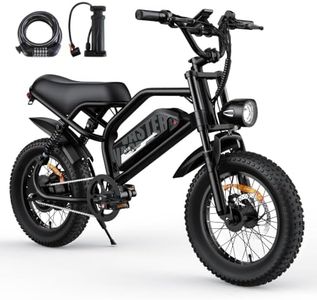 AVDLBIKE Electric Bike, 16'' Ebike for Teens, 750W Fat Tire E-Bike with Removable Battery, 20MPH Speed, Up to 45 Mile Range, Full Suspension Electric Dirt Bike for Adults/Youth A13