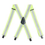 Carhartt Men's Standard Utility Suspender, Elastic Reflective (Brite Lime), One Size