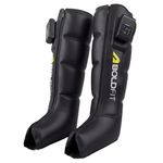Boldfit Cordless Leg Compression Massager Boots, 4 Air Chambers, 5 Modes, 7 Intensities, Dual Inflators, 3600mAh Rechargeable, Type-C Charging, Portable Leg Massager for Pain Relief, 1-Year Warranty