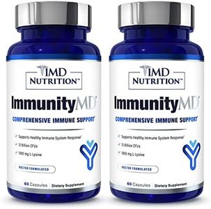 1MD Nutrition ImmunityMD - Immune Health Probiotic | Potent, Doctor-Selected Probiotic Strains with Prebiotic - Promote Overall Immune System Strength, Reduce Everyday Stress | 60 Capsules (2 Pack)