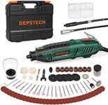 DEPSTECH Rotary Tool Kit, 200W Rotary Multi Tool 6 Variable Speed 10000-40000RPM with Keyless Chuck and Flex Shaft, 128pcs Accessories Set for DIY Craft, Engraving, Cutting, Sanding, Polishing-DM200A