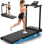 FUNMILY Incline Walking Pad Treadmill with Handle Bar, Folding Treadmills for Home Small, 3.5HP Portable Treadmill with Desk, 350 lbs Weight Capacity, Walking Pad with Remote Control and LED Display