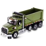 1:50 Western Star Tandem with Pusher Axle & Ox Bodies Stampede Dump – Opening Hood, Detroit Diesel Engine, Opening Doors with Cab Interior (Model 71086)