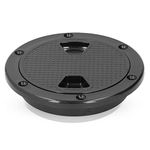 Deck Plate, 4in Black Boat Deck Plate ABS Round Deck Inspection Hatch Cover For Marine Boat Deck Plate Replacement