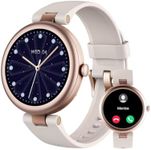 SHANG WING Fitness Tracker, Round Fitness Watches for Women with Bluetooth Call Heart Rate Monitor Sleep Tracker Calorie/Step Counter, Birthday Gift for Women Lady Mom Waterproof Starlight