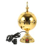 TEHAUX Electric Incense Burner Golden Arabic Incense Burner Censer Burner Electric Censer for Home Office Decoration (US Plug)