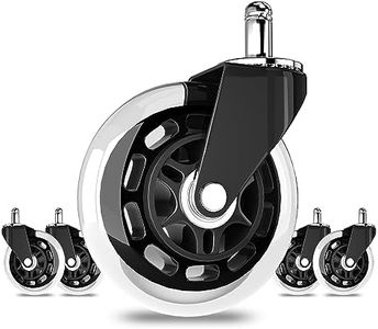 Original Office Chair Wheels Replacement Rubber Chair Casters for Hardwood Floors (Chair Wheels)