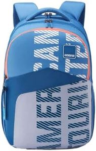 American Tourister Sest 3.0 Style 03, Large 3 Compartment Backpack, 26L with Spacious Interiors Bags For School, Office, College, Gift For Men & Women - Blue