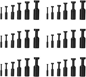 zjxed 36 Pcs Push to Connect Fittings, Cap Style Pneumatic Blanking Plugs, Push-to-Connect Fitting Plug, Fittings for 1/8 5/32 1/4 5/16 3/8 1/2 Inner Dia Tube Connect