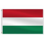 3×5 FT Hungary Flag,Large Hungarian National Decor,Double Side Digital Printed 75D Polyester Banner with Canvas Header Brass Grommet for Outdoor Indoor Parade Car