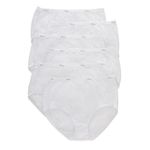 Hanes Women's Cotton Brief Panties Multi-Packs, 6 Pack - White, Medium