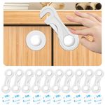 Cabinet Locks - Furein Child Safety Locks 10 Pack - Baby Proof Cabinet Lock Easy to Install (No Drilling) 3M Adhesive for Drawers, Cabinet Seat, Toilet Seat, Fridge, Oven, Appliances - White