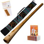 Australian Treasures - DIDGERIDOO: AT Natural Wood 48.2'' - includes ikat bag and beeswax - Didgeridoo for beginners