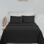 Clara Clark 1800 Premier Series 4pc Bed Sheet Set - King, Black