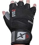 F6 New 2018 Evo 2 Weightlifting Gloves with Integrated Wrist Wrap Support-Double Stitching for Extra Durability-Get Ripped (Medium)