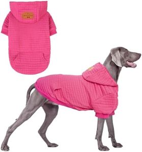 BEAUTYZOO Dog Sweaters for Extra Large Dogs Girl Boy, XXXL Dog Hoodie with Pocket & Leash Hole, Soft Warm Waffle-Like Laminated Cotton Pet Clothes for Cold Weather, Doberman Great Dane Sweatshirt, 3XL