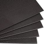 FANCYWING 300X400X1.5MM 100% 3K Carbon Fibre Laminate Plate Plain Weave Panel Sheet 1.5MM Thickness(Glossy Surface)