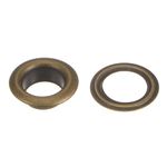 uxcell 50 Sets 10mm 2/5" Hole Copper Grommets Eyelets Bronze Tone for Fabric Leather Canvas Curtain Clothing