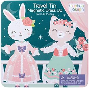 Stephen Joseph, Travel Tin Magnetic Dress Up, Unicorn and Mermaid