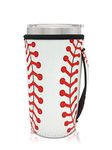 Neoprene Insulated Sleeves Cup Cover Holder Compatible with 20oz Tumbler Cup, 20oz YETI Rambler, SUNWILL, RTIC, Trenta, Most iced coffee cups (baseball)