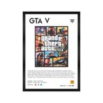 CodersParadise Wood Gta V Wall Poster Frames | 8X12 Inch (A4 Size) | Hanging Wall Artwork Frames For Home Bedroom, Living Room And Walls Aesthetics