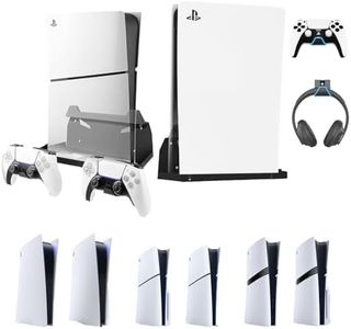 BracNova Wall Mount For PS5 Original, PS5 Slim, and PS5 Pro-Steel PS5 Wall Mount Kit With 2 Removable Controller Holder And Silicone Backrest-Mounts PlayStation 5 on a Wall by Your TV