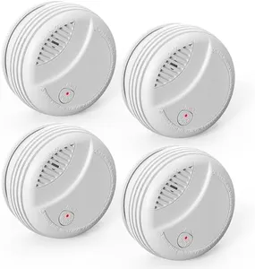 4 Pack Wireless Smoke Detectors for Home,Photoelectric Wireless Fire Alarms 10 Year Battery Powered Design(not Included),Portable Operated for Travel,Attic Fire Alarm Universal RV Smoke Detector