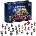 Advent Calendar 2024 for Kids Boys, 24pc Superhero Miniature Figures Toy, Christmas Calendar Advent Calendar Gift Surprise Christmas for Kids Boys Girls