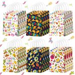 Yeaqee 24 Pcs Mexican Gift Bags Cinco De Mayo Party Favor Bags Fiesta Bags Mexican Candy Bags with Handles Fiesta Treat Bags for Birthday Baby Shower Bridal Mexico Party Supplies