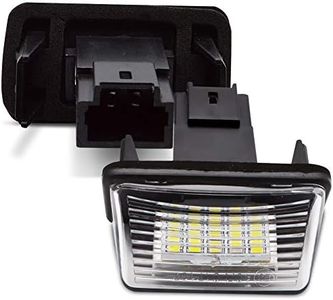LncBoc LED Luz de la matrícula para coche Lámpara Numero plato luces Bulbos 3W 12V 18SMD con CanBus No hay error 6000K Xenón Blanco frio para 206/207/306/307/308/406/407, 2 Piezas