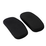 GT OMEGA Gaming Chair Memory Foam Armrest Pads (2-Pieces) for Ergonomic Cushioning, Elbows & Forearms Pressure Relief - Racing Chair Console Padded Armrest - Black