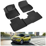 KIWI MASTER Floor Mats Compatible for 2017-2022 Honda CR-V Accessories All Weather Mat Front & Rear 2 Row Seat TPE Slush Liners Set Black