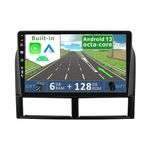 YUNTX [6GB+128GB] Android 12 2 Din Car Stereo Fit for Jeep Grand Cherokee (1996-2006)-[Built-in CarPlay/Android Auto/DSP/GPS]-IPS 2.5D 9”Touchscreen-Camera+MIC-DAB/360 Camera/Bluetooth 5.0/Mirror Link